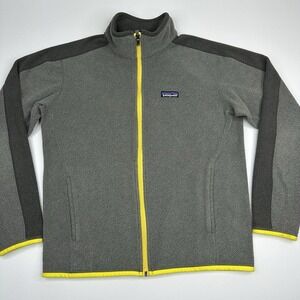 Patagonia Men's Gray Araveto Brushed Fleece Full Zip Athletic Jacket S/C42.2